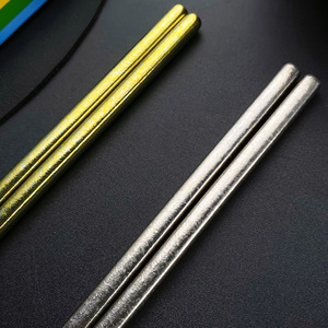 Pure <b>Titanium</b> Chopsticks Ice Crystal Silver Extra Long For Noodle Dishes Hot Pot Travel Outdoor Use - Product Image 4