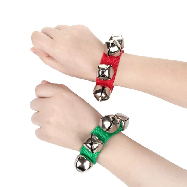 Orff Percussion Instruments Lightweight Wrist Bells with Comfortable Grip Dance Performance Supplies