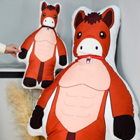 Coussin décoratif personnalisé en forme de cheval, imprimé, grand coussin pour canapé parent-enfant, repos et détente