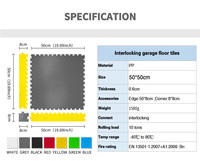 Robuste 6mm PVC Ineinandergreifende Garagenbodenfliesen Rutschfest Wasserdicht Modularer Garagenboden für Werkstätten