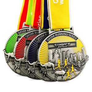 Medalla Deportiva Conmemorativa de Maratón de Alta Calidad, Personalizada en 3D, de Metal Dorado con Cinta - Product Image 6