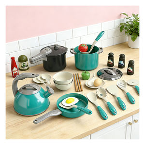 Kids Kitchen Cooking Toy Set Chef Workshop Sink Shelf <b>Storage</b> <b>Cupboard</b> Creative Journey Indoor Merriment Learning - Product Image 6