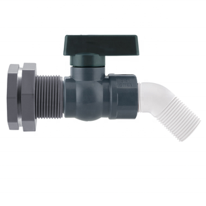 Groothandel duurzame PVC-kogelkraan 1/2 inch DIN-standaard geschroefd, gesmeed voor aansluiting op tuinwatertank, aquaria, visvijvers en emmers - Product Image 2