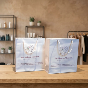 High Quality Luxury <b>Paper</b> Shopping Bags with Rope Handles for Makeup Studio Salon Skincare and Promotional Gift Packaging - Product Image 3