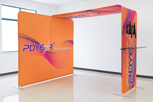 Pdyear tùy chỉnh 10ft triển lãm thương mại Backdrop khung nhôm nhuộm thăng hoa in logo Ống gối trường hợp căng Vải Polyester - Product Image 2