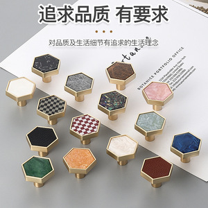 Nordic Hexagonal Zinc Alloy Cabinet Handle Octagonal Drawer <b>Knob</b> Durable Scandinavian Design - Product Image 5