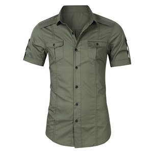 Ropa de <span class=keywords><strong>trabajo</strong></span> para hombre de comercio exterior, camisa de manga corta, nuevo estilo para hombre, chaqueta de camisa de verano para hombre de Venta caliente europea y americana - Product Image 1