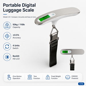 Hot Selling Backlit LCD Display Handheld Hanging 50kg 110lb Portable Digital Luggage Weighing <b>Scale</b> for <b>Suitcase</b> Bag - Product Image 2