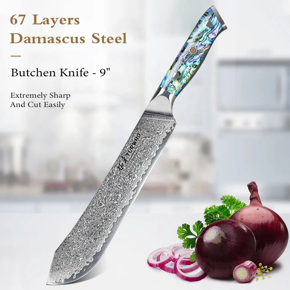 Fabrik preise Damaskus Stahl Schlacht messer für Küchenchef Metzger Messer