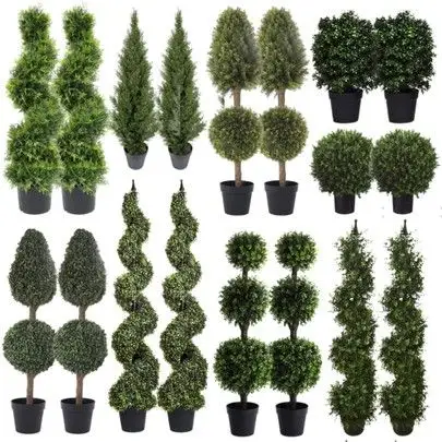 P4-6 intimité buis haie vert feuillage panneau Faux plantes mur gazon artificiel mur pour jardin vertical vert mur décor