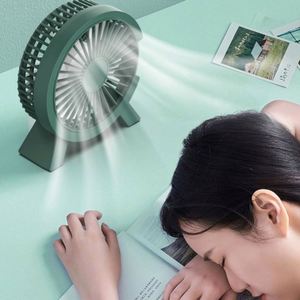 Ventilador pequeño de escritorio, miniventilador de oficina, renovación súper silenciosa, escritorio, cama pequeña para dormitorio de estudiantes, ventilador enchufable de alto flujo de aire - Product Image 4