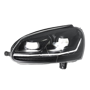 Conjunto de Faros Delanteros Modificados Golden Eye de Doble Color LED para Golf 5 03-11, Luces de Circulación Diurna LED de 12V - Product Image 3