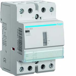 ERD263 Personalizzabile con relè di controllo Hagers 63 A 24 V AC 2 NO 3 moduli DIN - Product Image 1