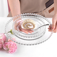 JINGHUANG OEM/ODM Vaisselle en verre personnalisée, ensemble de plats de luxe transparents, ensemble de plats en verre transparent pour la cuisine, cadeaux promotionnels pour les supermarchés