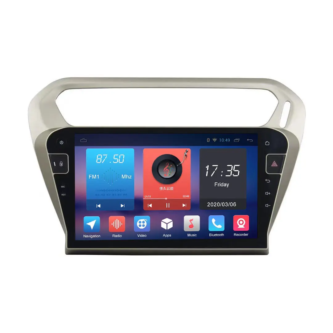 Android 10.0 Multimedia Radio Audio Dvd-speler Voor Peugeot 301 Citroen Elysee 2013-2016 Gps Navigatie Met Wifi Bt