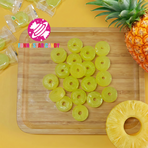 Caramelle all'Ananas Dolci all'Ingrosso, Confezione Personalizzata, Gusto Frutta Tropicale, Caramelle Dure a Forma di Anello - Product Image 4