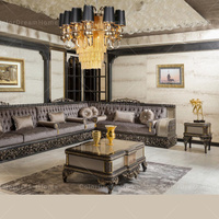 Salon Canapé d'Angle en Bois Antique Style Majlis Arabe, Ensemble de Meubles Marocains Personnalisés pour Salon