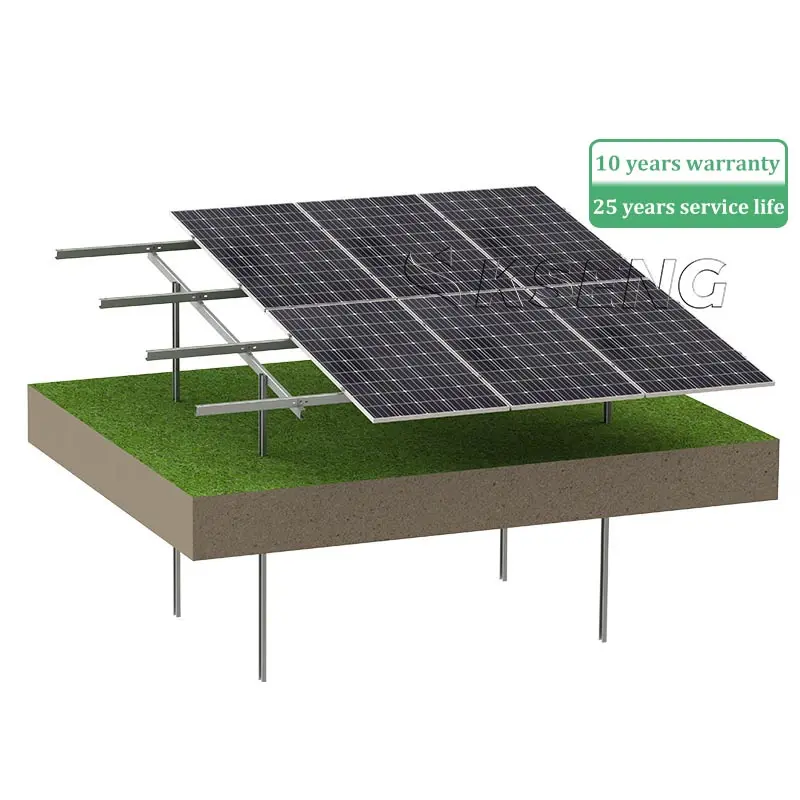 Kseng güneş enerjisi destek zemin karbon çelik güneş pv paneli zemin montaj braketleri yapısı güneş enerjisi sistemi için