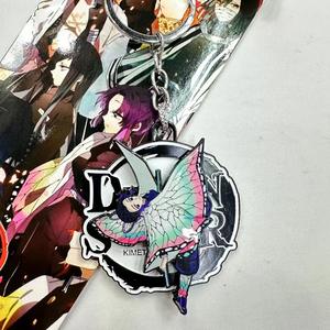 Llavero giratorio con Kamado Tanjirou, Nezuko, Agatsuma <span class=keywords><strong>Zenitsu</strong></span> y Kocho <span class=keywords><strong>Shinobu</strong></span>, un colgante de mochila estilo dibujos animados - Product Image 2