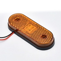 Feux latéraux LED 24V pour camion, nouveau modèle avec base en caoutchouc, réflecteur intégré, montage sur support, lampes latérales LED pour remorque