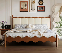 Lit de chambre double pour hôtel 5 étoiles, mobilier d'intérieur élégant et luxueux, ensemble de lit pour chambre d'hôtel moderne, mobilier contemporain