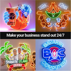 Empresa LOGOTIPO Sinais de néon personalizados UV impresso <span class=keywords><strong>Neon</strong></span> Design personalizado LED <span class=keywords><strong>Neon</strong></span> Logo Light up Sinal para Barber Coffee Shop - Product Image 6