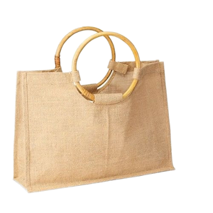 Customizable Simple Letter-Shaped Screen Logo Durable <b>Medium</b> Recyclable Casual Canvas Tote <b>Handbag</b> with Zipper Closure - Product Image 3