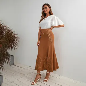 New Products Hot Sales Hot Style High Waist Skirt Vintage A Line Skirt Women Long Skirts