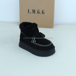 <span class=keywords><strong>Botas</strong></span> de Invierno para <span class=keywords><strong>Mujer</strong></span> Estilo <span class=keywords><strong>UGG</strong></span>, Antideslizantes, Transpirables, con Forro de Lana, PU y PVC, Suelas de Goma, Alta Calidad, OEM y ODM - Product Image 2