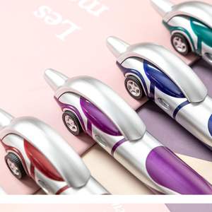 Stylo bille promotionnel en forme de voiture de course avec logo personnalisé, stylos jouets fantaisie pour cadeaux d'anniversaire d'enfants, vente en gros - Product Image 6
