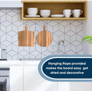 Planches à découper réutilisables en acacia et noyer <span class=keywords><strong>noir</strong></span>, modernes et élégantes, épaisseur 1,5 cm, pour cuisine personnalisée - Product Image 5
