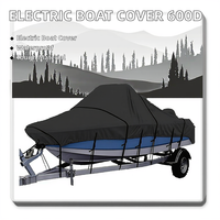 Housse de bateau électrique imperméable, nouvelle, 600D, pour bateaux à trois coques en forme de V de 18 à 20 pieds, capot basse fréquence, pêche, ski nautique