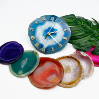 Grosir Batu Agate Oval Brasil Berkualitas Tinggi Ukuran Besar, Kerajinan Kristal Semi Mulia, Piring Agate, Nampan, Irisan Batu, Coaster
