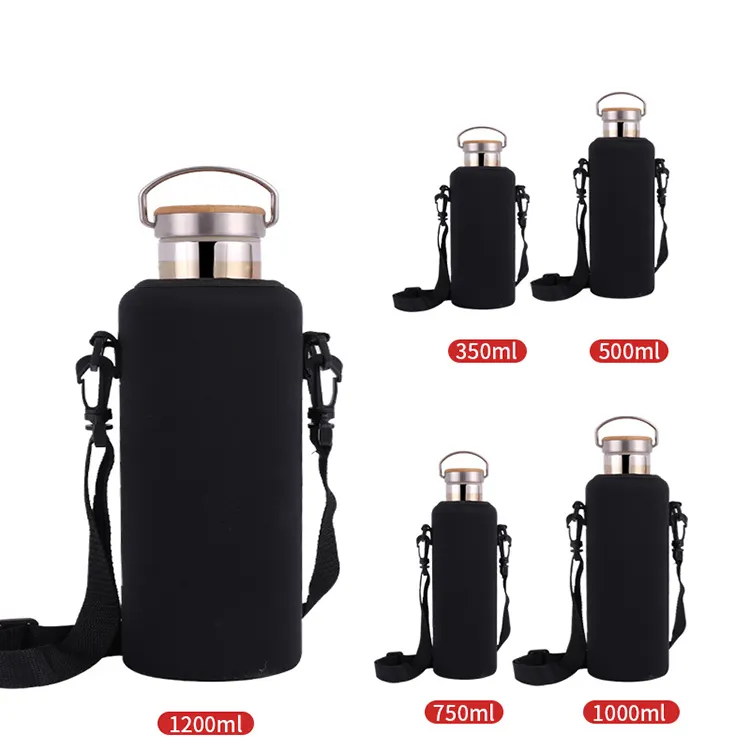 Factory direct neoprene gym water bottle insulation pouch cover carry water bottle sleeve pouch water bottle sling bag