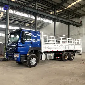 Precio de camión Sinotruck Camión de carga con valla Howo Camión de carga Camión de transporte 6X4 Estaca de servicio pesado 380hp