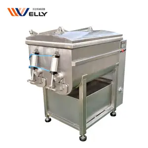 Commercial Industry Equipment 200Lt 300Kg Double Shaft Vacuum Food Mixing Minced Grinder And Blender Machine Sausage Meat Mixer