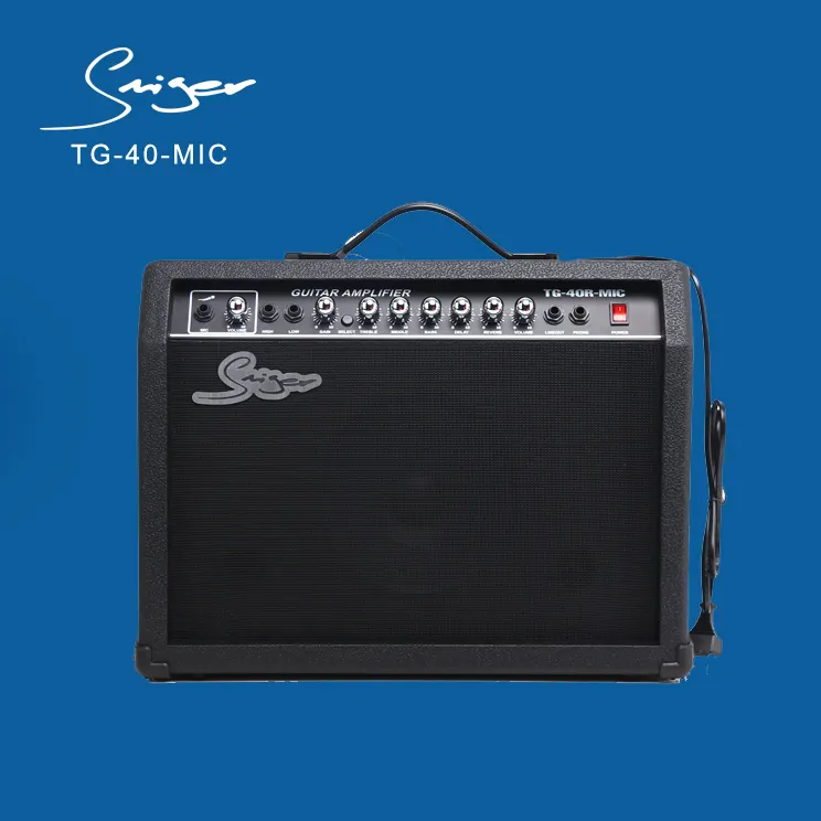 Amplificador de guitarra elétrica, preço de fábrica, logotipo personalizado, 40 w, chumbo, guitarra elétrica