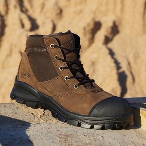 Botas de Seguridad de Cuero Personalizadas para Hombre con Puntera de Acero Impermeable Diseño Profesional de Fábrica para las Temporadas de Verano y Otoño - Product Image 2