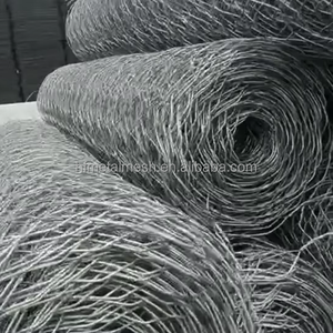 Maille de gabion hexagonale, tissage uni, maille de fil métallique tissée avec services de découpe et de pliage pour la protection des berges - Product Image 1