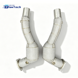 Tuyau de descente en acier inoxydable 304 de haute qualité pour Ferrari California 4.3 V8 F136IB, mise à niveau d'échappement de course avec bouclier thermique, Euro 5, 200 cellules - Product Image 1