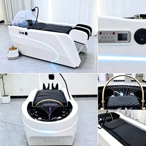 Sillón de Champú Eléctrico Moderno con Función de Masaje Corporal Completo y Calefacción, Mueble de Plástico para Salón de Belleza, para Lavado de Cabello y Spa - Product Image 2