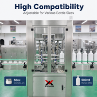 Machine de remplissage automatique de liquides haute précision pour bouteilles en verre/plastique d'huile et de shampoing