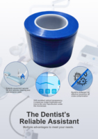 Medical Grade Adhesive Polyurethane Film Blue Dental Barrier Film Roll