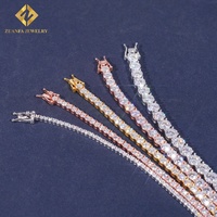 Pulsera de Tenis en Oferta, Plata de Ley 925, Chapada en Oro de 18K, Collar y Pulsera de Cadena de Tenis con Diamantes Moissanite, Tienda Grande