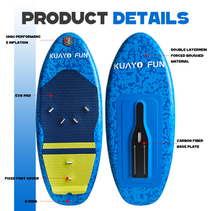 Beginner Inflatable Wing Foil Board 140L with Carbon Fiber Foil Base Portable Hydrofoil Board for Wing and Parawing - Product Image 3