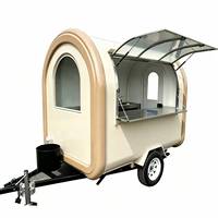 Chariot de restauration mobile, mini-remorques alimentaires entièrement équipées à vendre, pour la vente de tacos et de boissons, avec broyeur et réfrigérateur HY01