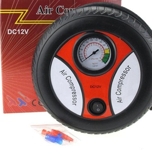 Compresor de Aire DC12V con Manómetro Analógico, Inflador de Neumáticos para Automóvil - Product Image 1