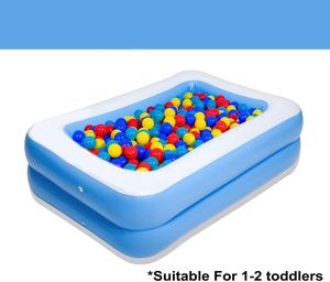 Bañera inflable personalizada para niños, <span class=keywords><strong>piscina</strong></span> de bolas, dos anillos, azul y blanco, PVC, familiar - Product Image 4