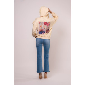 Brangio Vintage Lace-Trimmed Hooded <b>Zip</b>-<b>Up</b> <b>Jacket</b> - Product Image 3