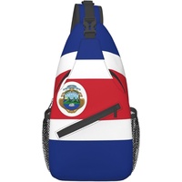 Sac à bandoulière avec drapeau du Costa Rica, sac à dos patriotique de grande capacité, sac à dos de voyage et de randonnée, sac à bandoulière pour hommes et femmes, personnalisé